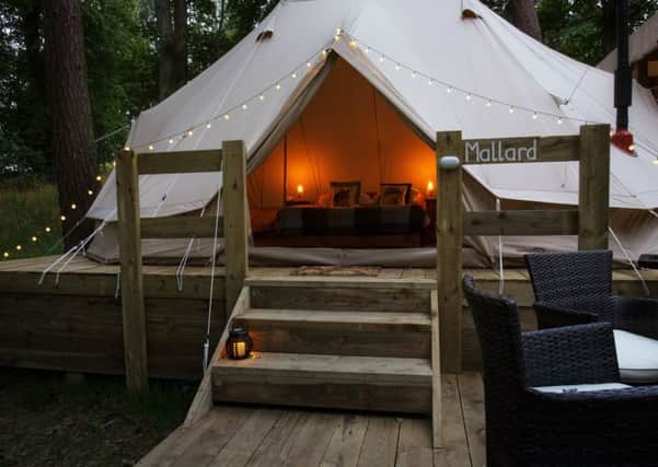 A 'glampotel' is available at Dundas Castle during festival season. Picture: Supplied