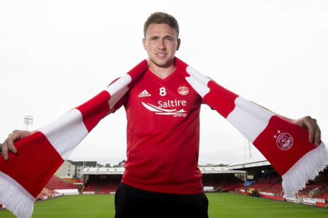 Greg Stewart after completing his move to Aberdeen. Picture: SNS