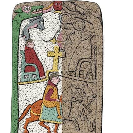 More colour detail from the Dunfallandy Stone. PIC: Historic Environment Scotland.
