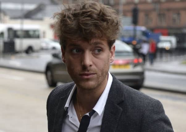 Scottish singer Paolo Nutini, 30, outside Paisley Sheriff Court.