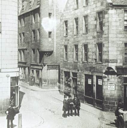 Huxter Row was once a busy street of merchants in Aberdeen City Centre but was flattened to make way for the Town House in the 1860s. PIC: Courtesy of Aberdeen City Libraries