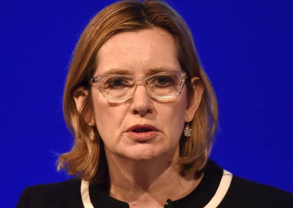 Amber Rudd wants social media providers to hand over terror suspects encrypted messages. Picture: PA