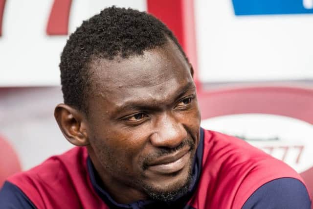 Juwon Oshaniwa has left Hearts a year before his contract was due to expire.