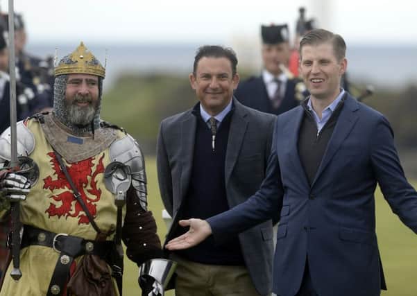 Eric Trump, son of US president Donald Trump, officially opens the newest Trump Turnberry golf course in Ayrshire. Picture: SWNS