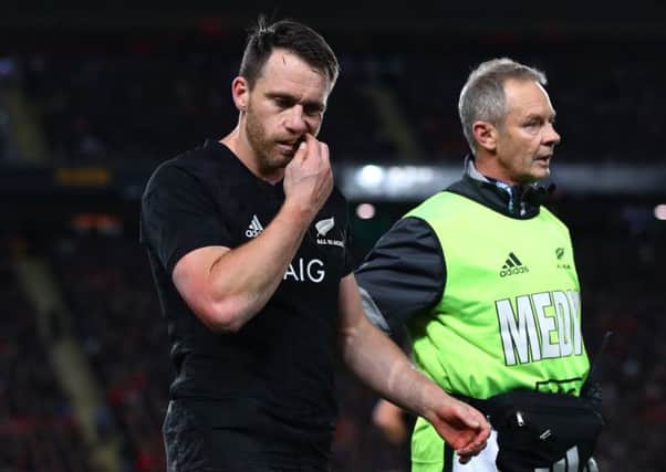 The injured Ben Smith will be missing for the All Blacks against the British & Irish Lions in the second Test in Wellington. Picture: Hannah Peters/Getty Images