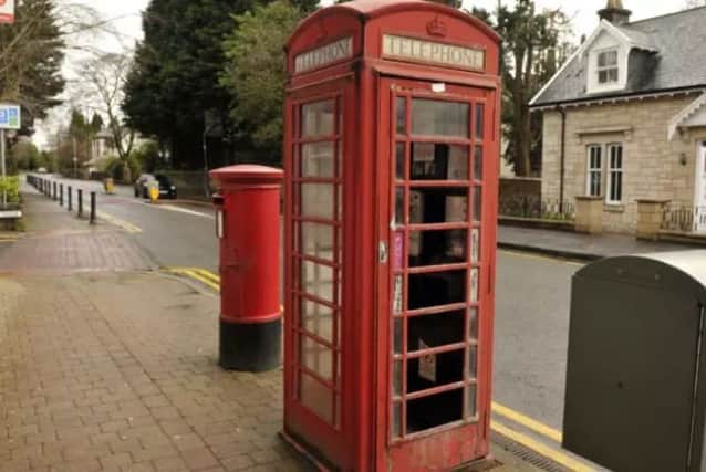 A red phone box in Bearsden Cross. Picture: TSPL.