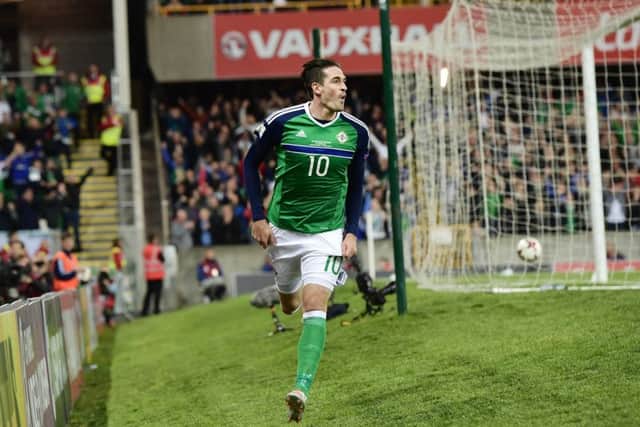 Kyle Lafferty signed a two-year deal with Hearts on Wednesday. Picture: Getty