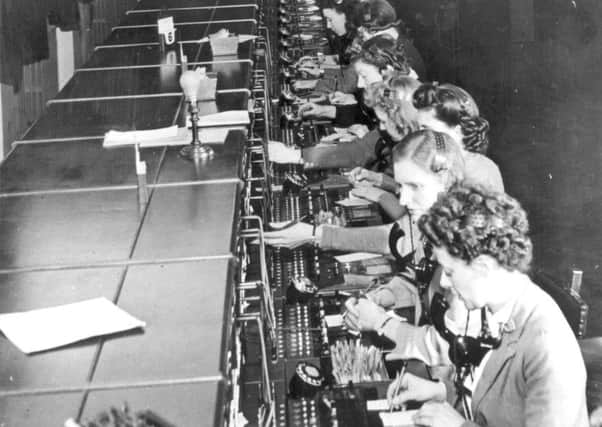 BT operators answering emergency 999 calls in 1947. Picture: BT