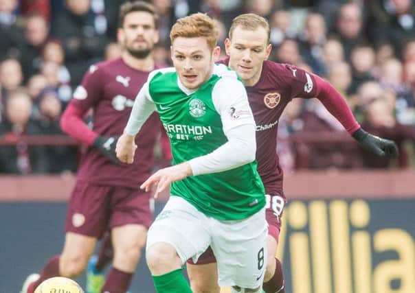 Fraser Fyvie has left Hibernian and is expected to join Dundee United. Picture:  Ian Georgeson