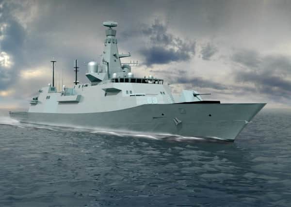 A computer generated illustration of the Type 26 frigate