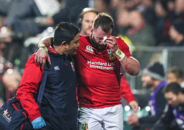 Stuart Hogg was injured playing for the Lions against Crusaders. Picture: Billy Stickland/INPHO/REX/Shutterstock