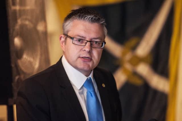 Stuart McMillan MSP who is embarking on a 'pipeathon'. Picture: John Devlin