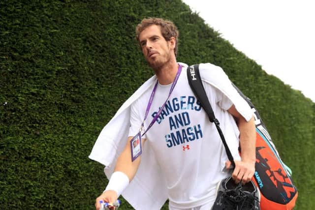 Murray came through a three-hour practice session unscathed. Picture: PA