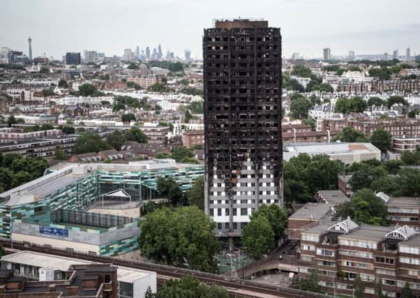 The remains of Grenfell Tower. Pic: Getty Images
