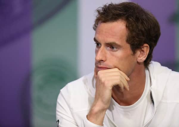 Andy Murray pictured during a pre-Wimbledon press conference.  The tennis ace has revealed his favourite footballer is Hibs legend Franck Sauzee. Picture: AFP/Getty Images