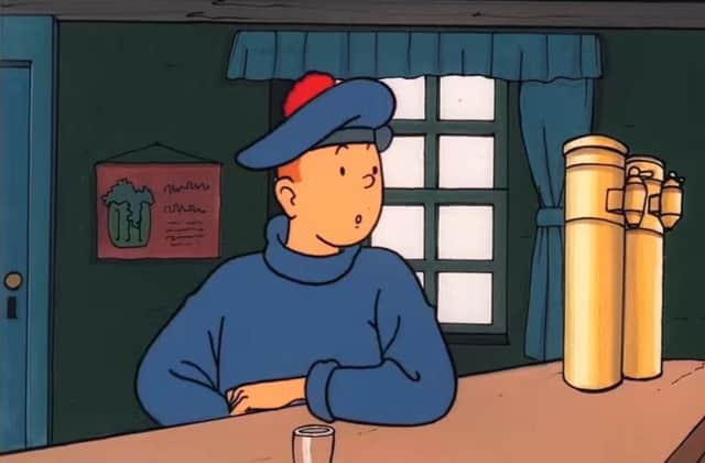 Tintin pictured in the Kiltoch Arms. Picture: Contributed
