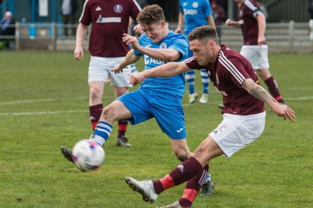Craig Thomson in recent action for Kelty Hearts. Picture: Ian Georgeson.