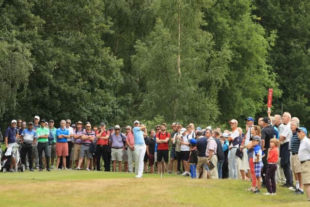 Ian Poulter attracted a big crowd for his attempt to try and qualify at home club Woburn for the Open Championship in a fortnight's time. Picture: Getty Images
