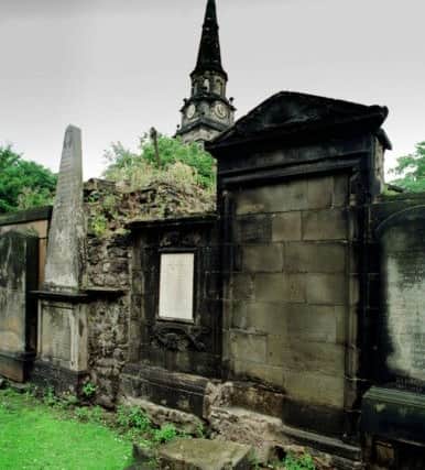 The (neglected) grave of writer Thomas de Quincey in St Cutbert's churchyard. Rufus Woodward's gravestone lies immediately to its left. Picture: TSPL