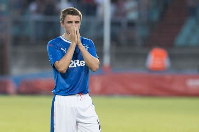 Jordan Rossiter was part of the Rangers side that lost to Progres Niederkorn. Picture: SNS