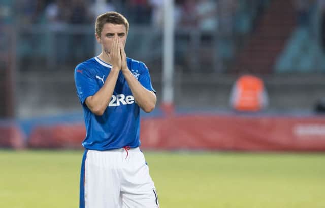 Jordan Rossiter was part of the Rangers side that lost to Progres Niederkorn. Picture: SNS