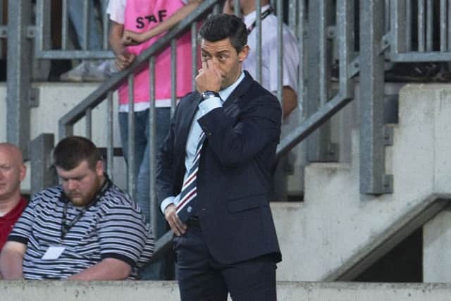 Rangers manager Pedro Caixinha looks on from the sidelines during his side's humiliating defeat in Luxembourg. Picture: Craig Foy/SNS