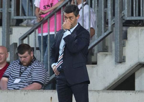 Rangers manager Pedro Caixinha looks on from the sidelines during his side's humiliating defeat in Luxembourg. Picture: Craig Foy/SNS