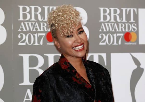 Emeli Sande pictured at the Brit Awards in February. Picture: Getty Images