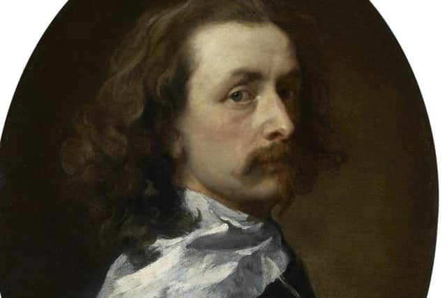 Detail from the self portrait by 
Sir Anthony Van Dyck, circa 1640, 
the centrepiece of the Looking Good exhibition at SNPG