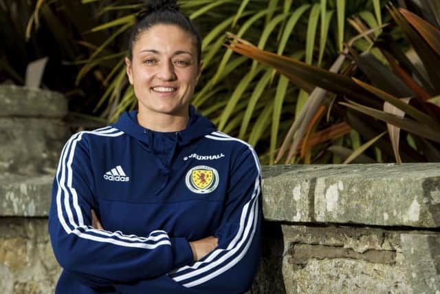Scotland Women goalkeeper Gemma Fay wins her 200th cap tonight. Picture: SNS.