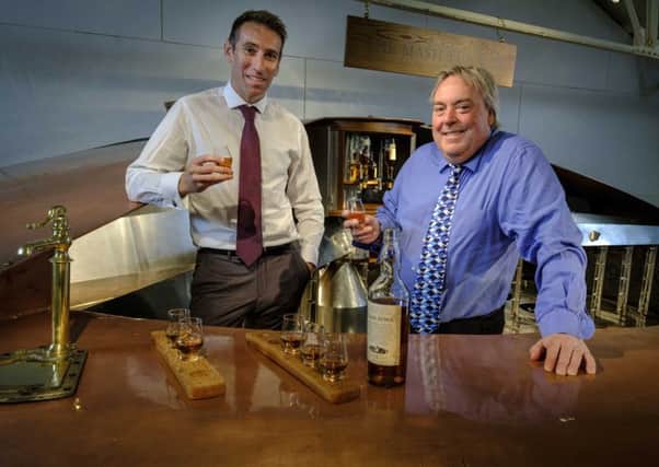 Diageo Scotland director Ewan Andrew, left, with VisitScotland chief Malcolm Roughead. Picture: Mike Wilkinson