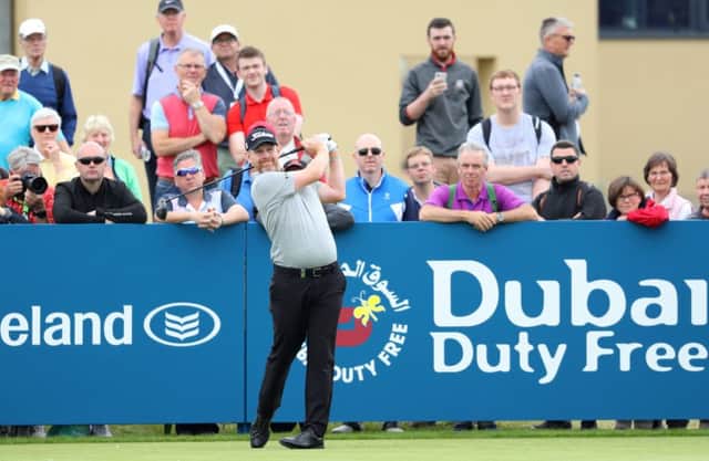 Stephen Gallacher tees off on his way to an opening five-under-par 67 at Portstewart. Picture: Getty Images