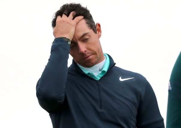 Rory McIlroy reacts at the end of the second round of the Dubai Duty Free Irish Open at Portstewart. He missed the cut. Picture: Niall Carson/PA Wire