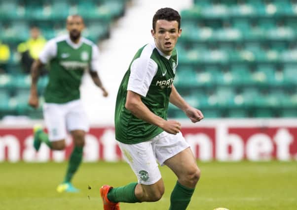 Hibs have rejected a bid by Ipswich for John McGinn. Picture: SNS.