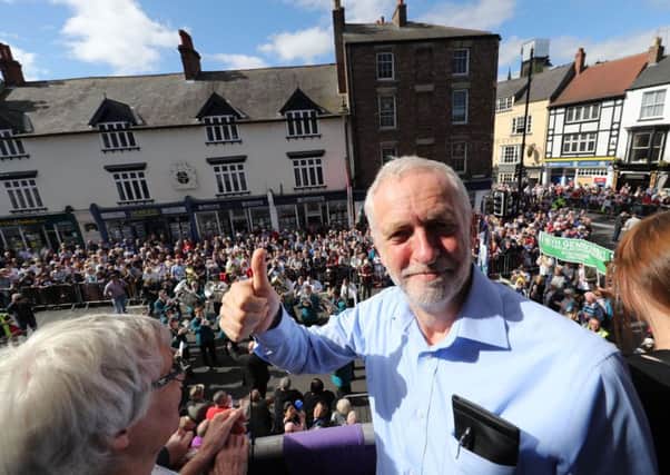 Corbyn at the Durham Miners Gala. Picture: Owen Humphreys/PA