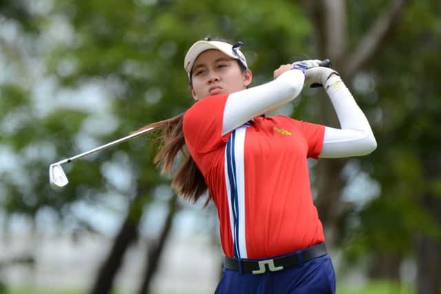 Atthaya Thitikul won the Ladies European Thailand Championship. Picture: AFP