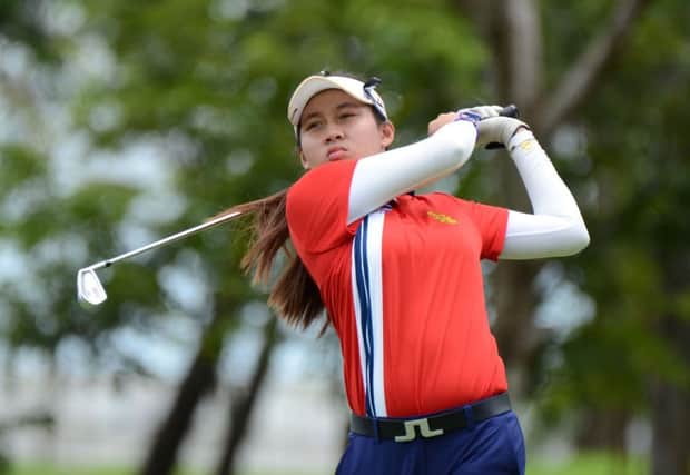 Atthaya Thitikul won the Ladies European Thailand Championship. Picture: AFP