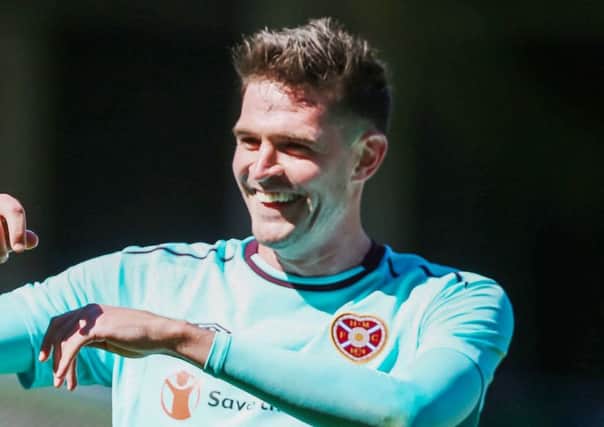 Hearts' new striker Kyle Lafferty