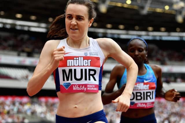 Laura Muir competes in the women's one mile race during the Muller Anniversary Games at London Stadium. Picture: Dan Mullan/Getty Images