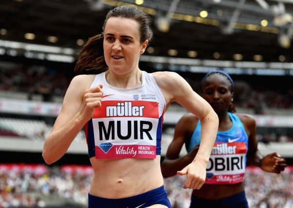 Laura Muir competes in the women's one mile race during the Muller Anniversary Games at London Stadium. Picture: Dan Mullan/Getty Images