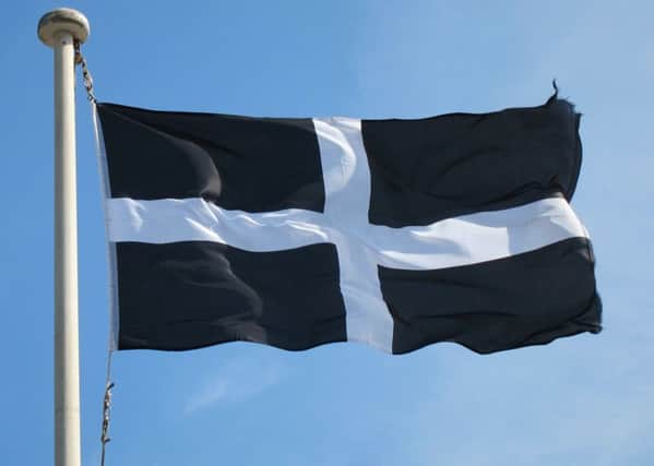 Photograph of the Saint Piran's flag, the flag of Cornwall, UK. The Cornish Republican army has claimed responsibility for two attacks. Picture: Proper Handsome/Creative Commons.