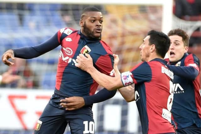 Olivier Ntcham celebrates after scoring an injury-time equaliser. Picture: Getty