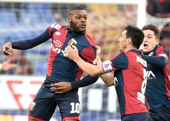 Olivier Ntcham celebrates after scoring an injury-time equaliser. Picture: Getty