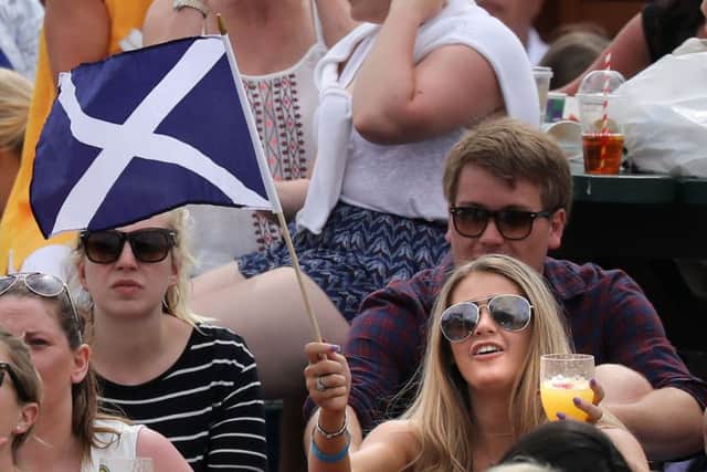 Spectators on Murray Mound watch Andy Murray play Benoit Paire. Picture: Philip Toscano/PA Wire
