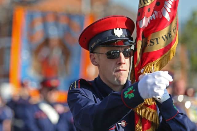 Thousands of Orange Order members will march in Northern Ireland today to remember a 1690 battle fought between Catholic and Protestant forces in Ireland. Picture: Niall Carson/PA Wire