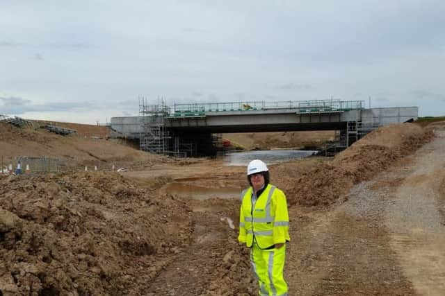 Ellon and District Conservative councillor Gillian Owen at the Newburgh section of the road