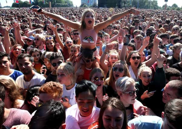 Crowds pictured at Glasgow Green for the inaugural TRNSMT Festival. Picture: AFP/Getty Images
