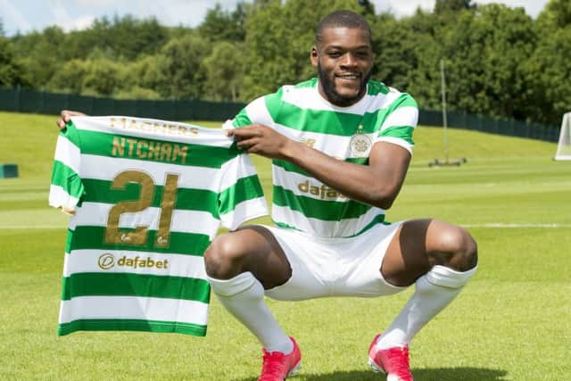 Celtics Olivier Ntcham  says his Â£4.5m price tag brings with it a challenge which he aims to live up to. Picture: SNS.