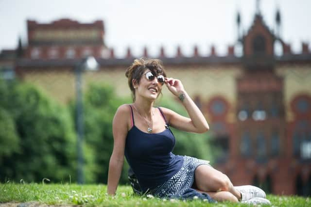 Kirsty Adam enjoys the sun in Glasgow Green in June. Picture: John Devlin/TSPL