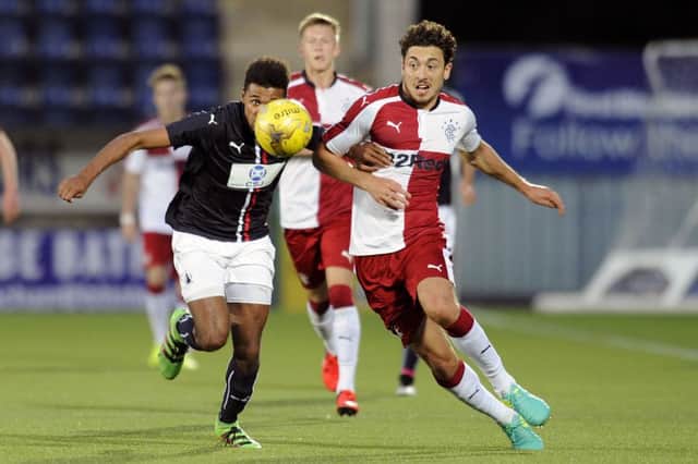 Matt Crooks, right, failed to make an impact at Ibrox. Picture: Michael Gillen